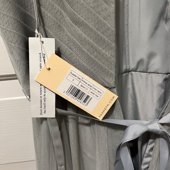 NWT TH&TH Bardot Gown (Grey, S) - Picture 7 of 15